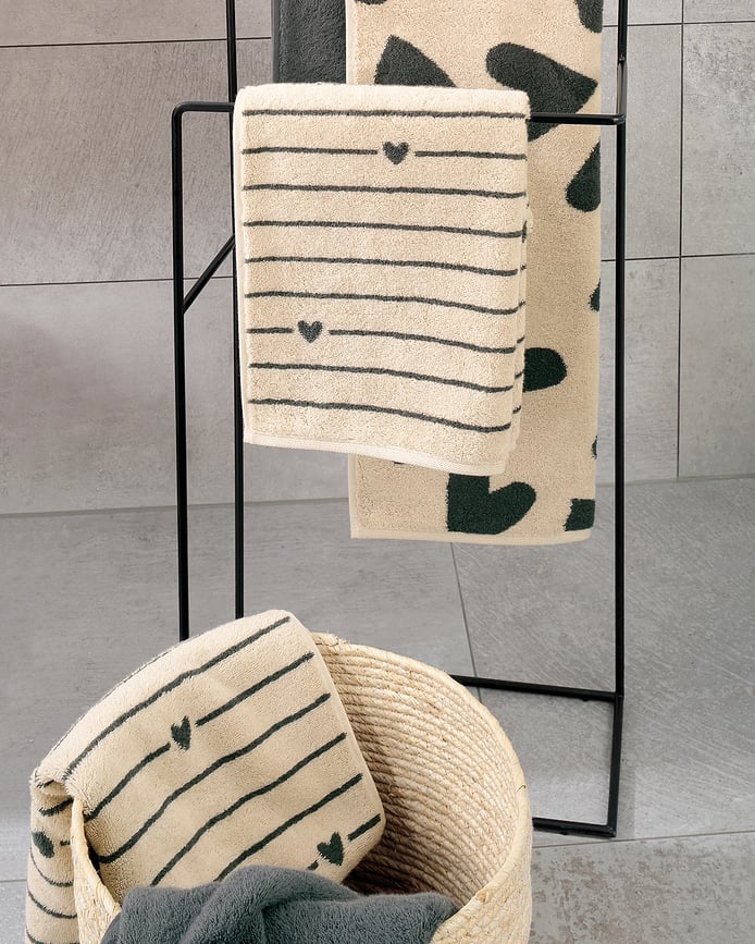 Рушник Lines&Hearts 70 x 140 см, синій