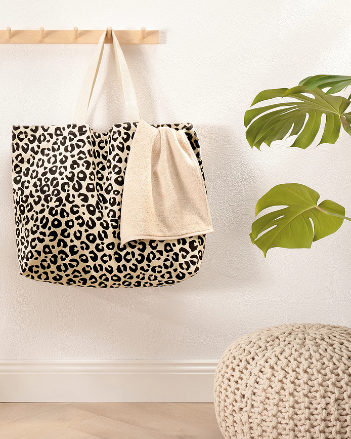 Sac de plage Leo marron pastel