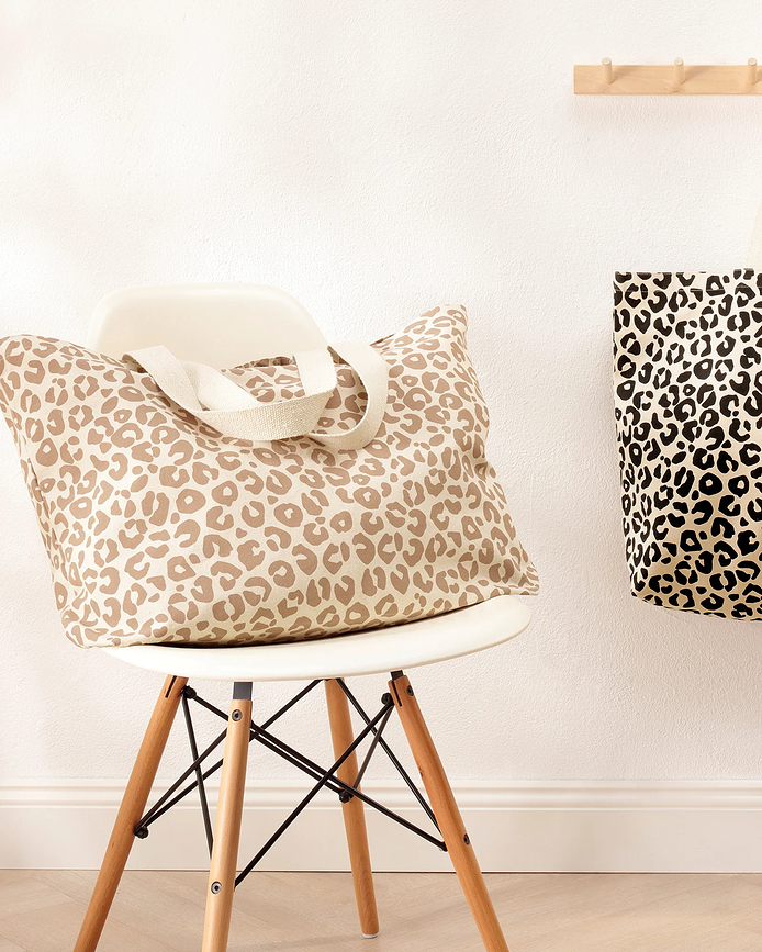 Sac de plage Leo marron pastel