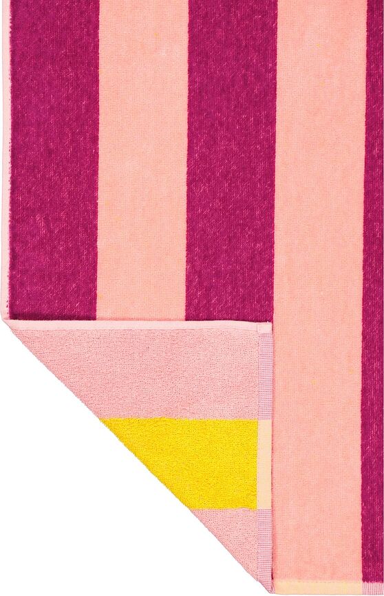 Tropical Serviette de Plage à rayures, 80 x 180 cm, vert et orange