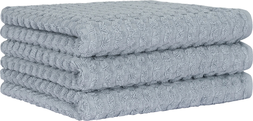 Serviette Pure Elements Uni&Struktur 30 x 50 cm, blanc-gris