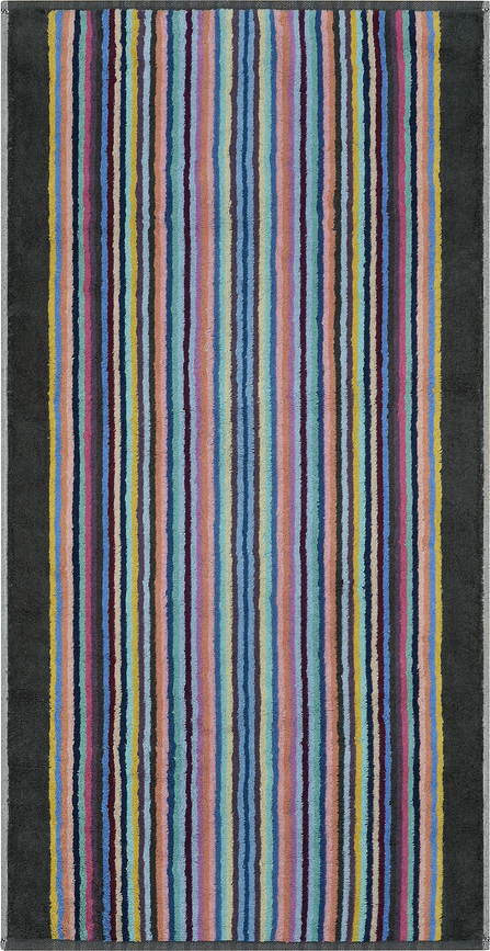 Serviette Remake à rayures 50 x 100 cm anthracite