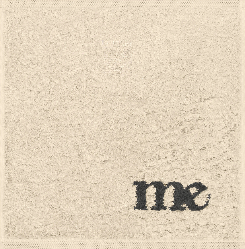 Serviettes Heart Beats You&Me 30 x 30 cm, beige-gris, lot de 3