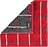 Square Handduk, rombmönster 30 x 30 cm, röd
