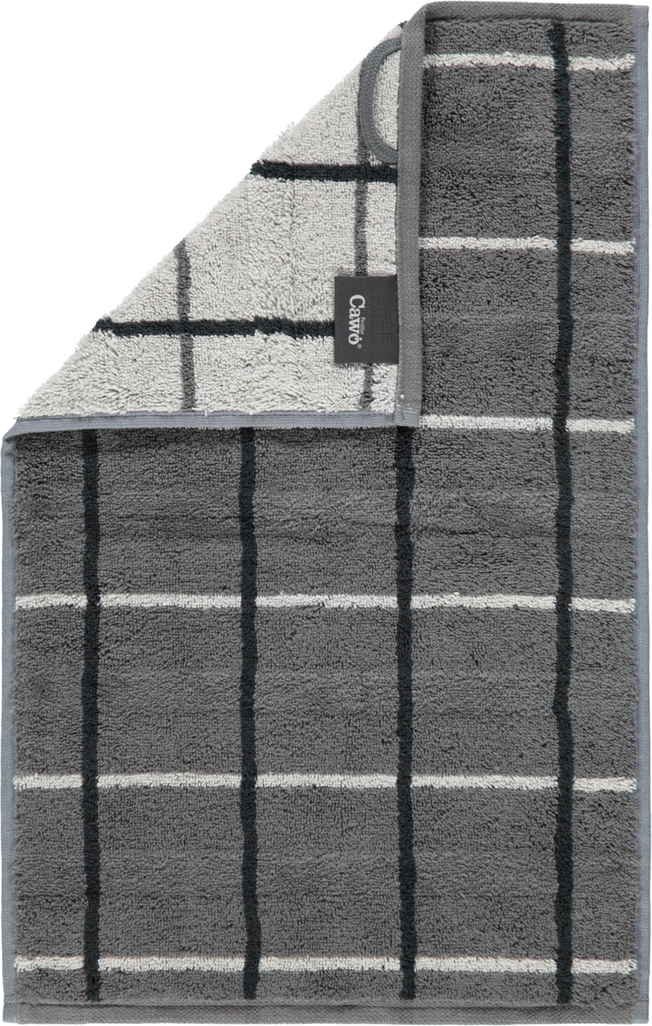 Square Handtuch 30 x 50 cm mit Rautenmuster anthrazitfarbig