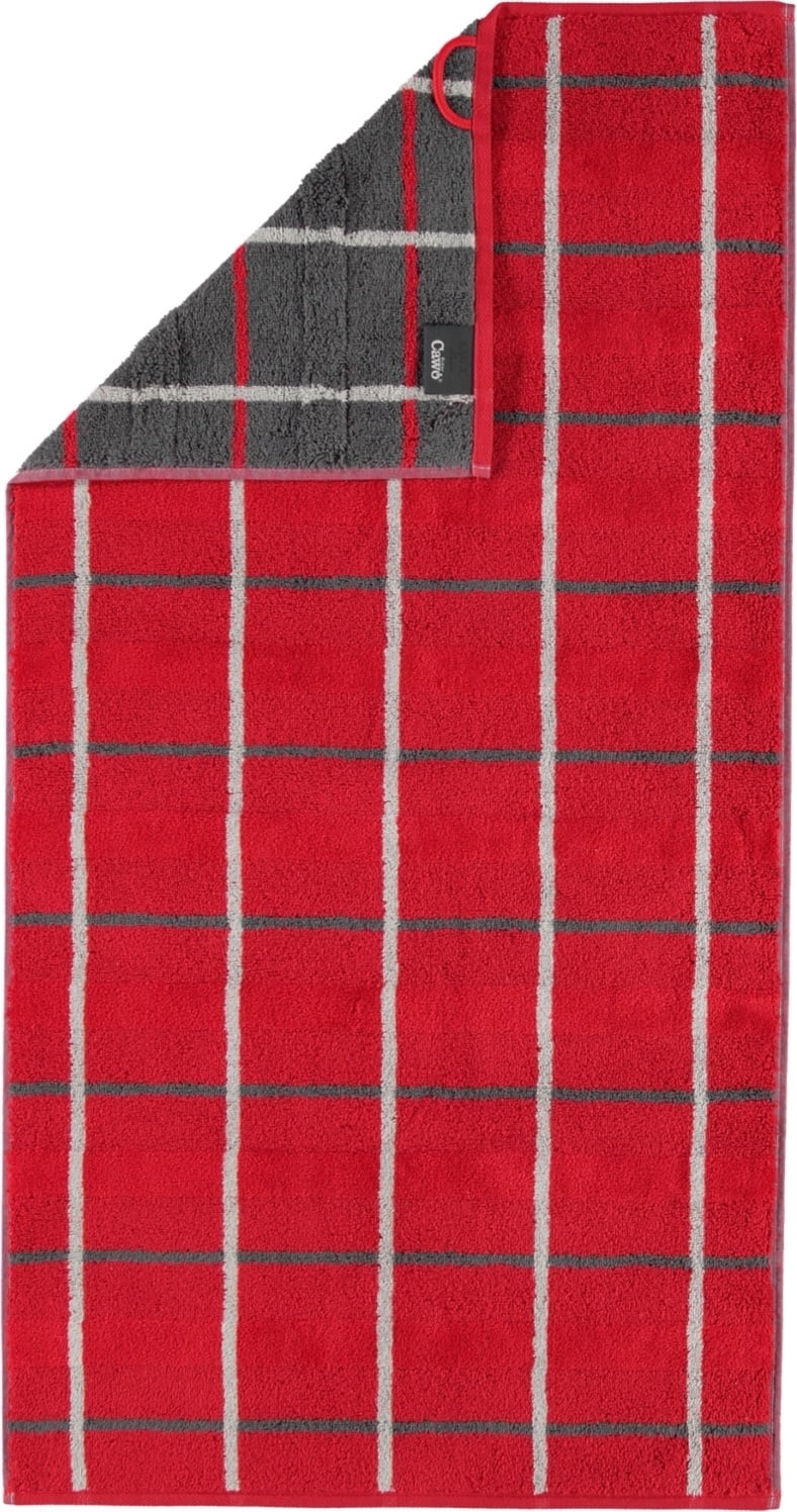 Square Handtuch 80 x 150 cm mit Rautenmuster rot