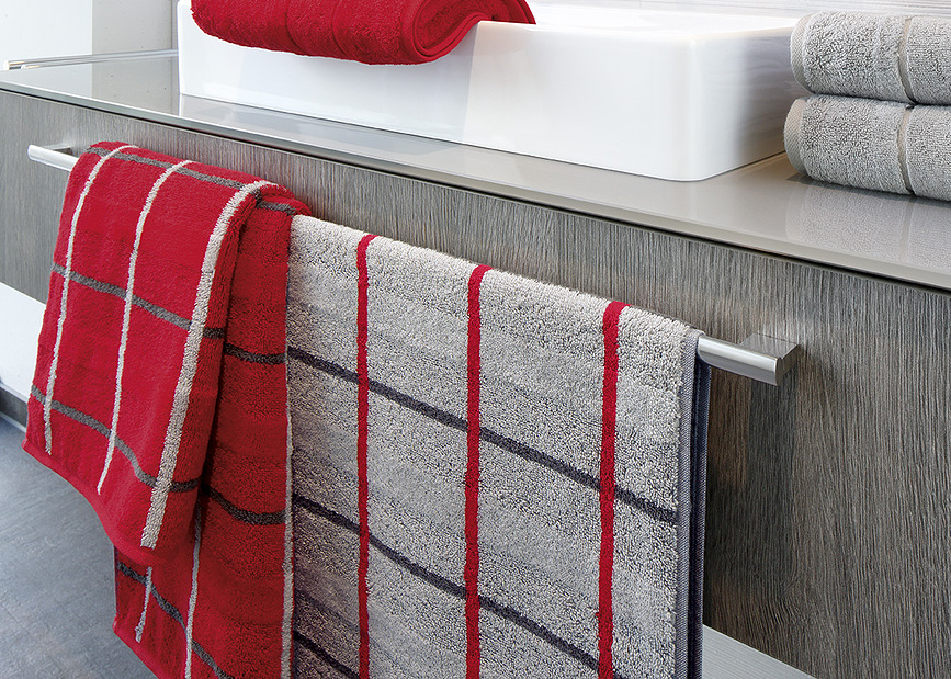 Square Drap de Bain à motif losange, 80 x 150 cm, anthracite