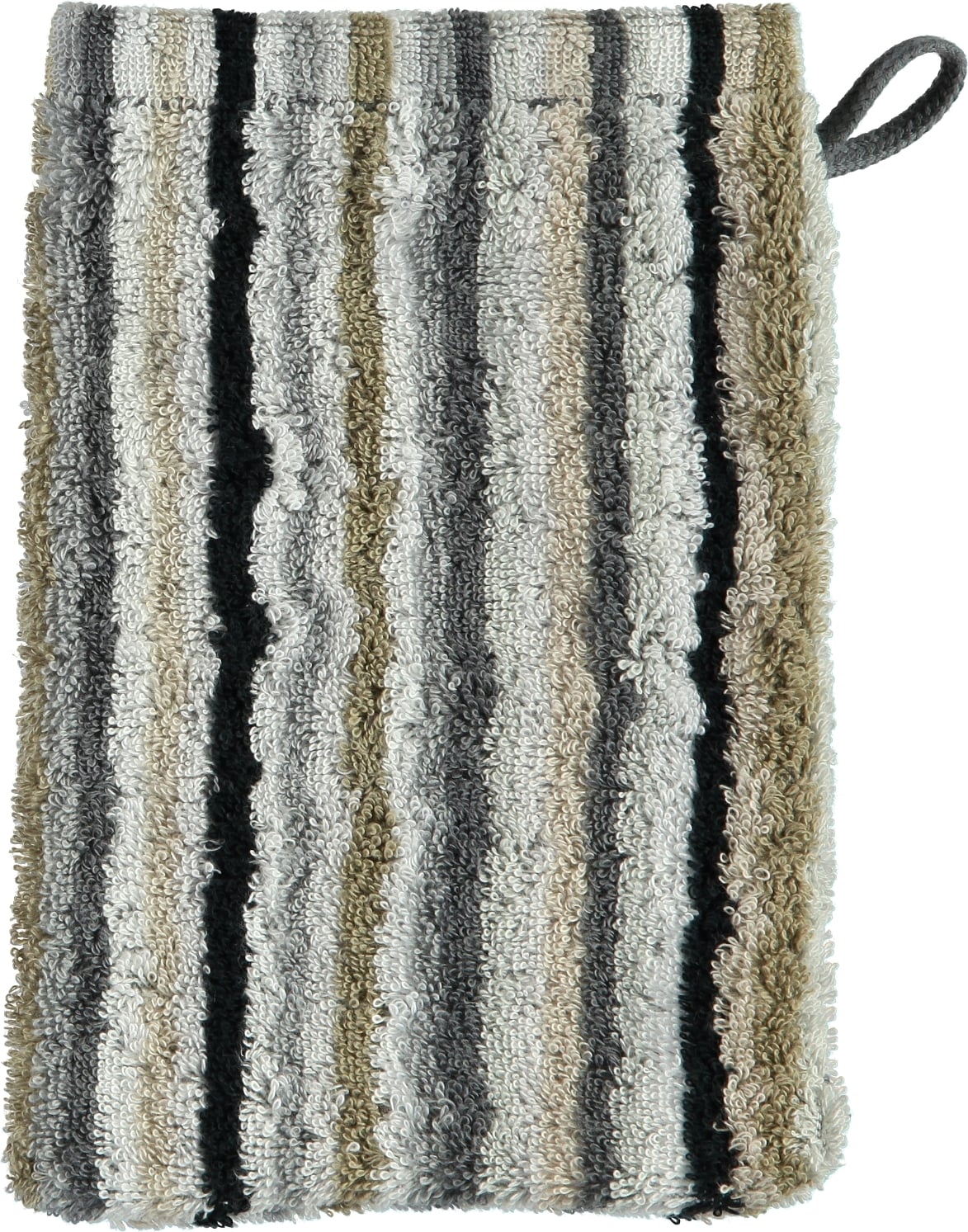 Stripes Badehandschuh 16 x 22 cm erdfarben