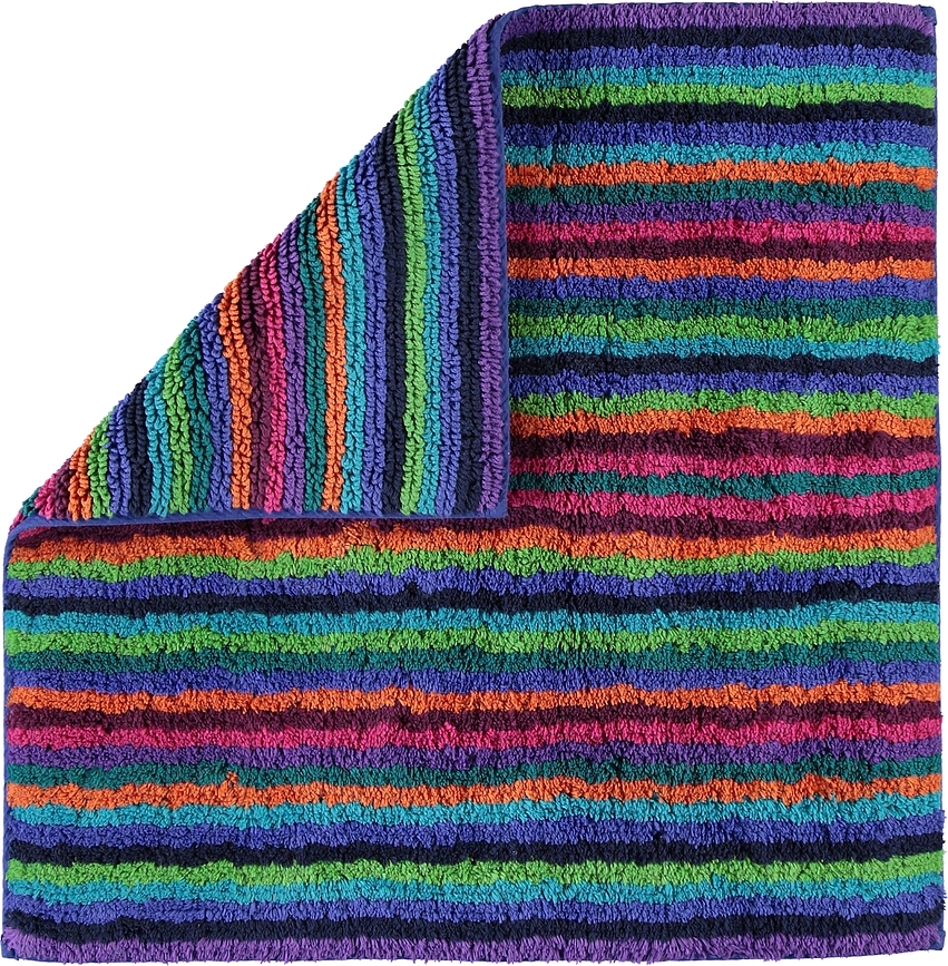 Stripes Χαλάκι Μπάνιου, 60 x 60 cm, πολύχρωμο, σκούρο