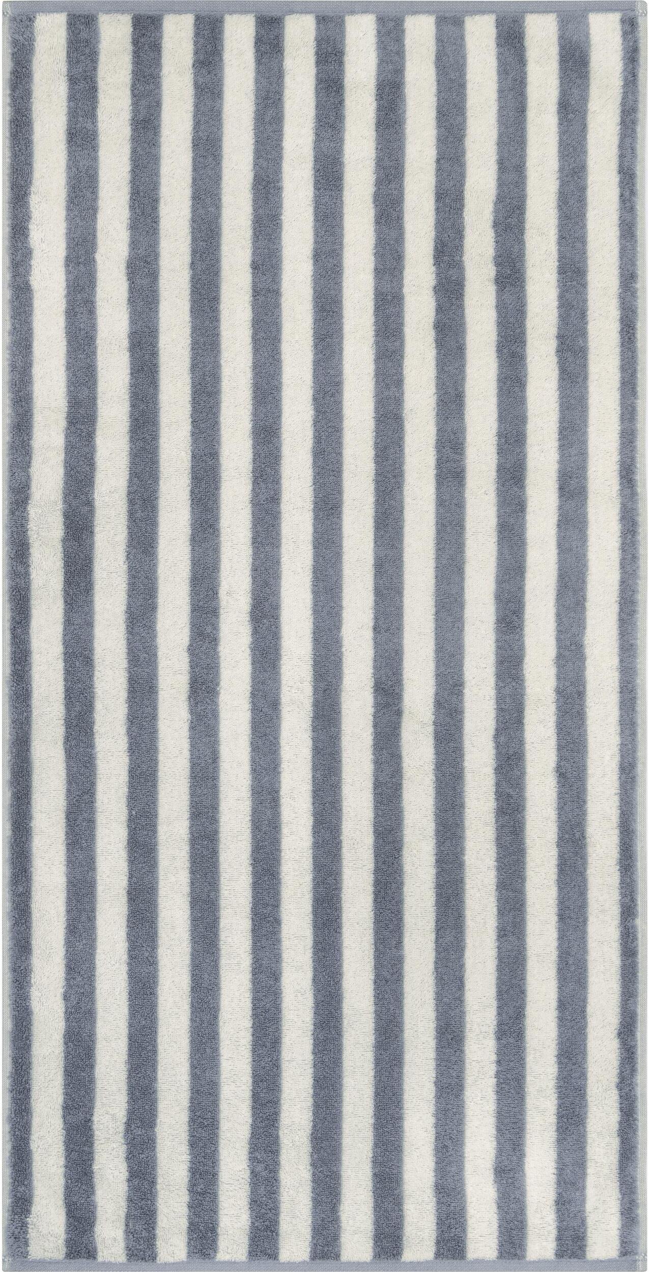 Studio Handtuch 50 x 100 cm gestreift gedämpftes Blau