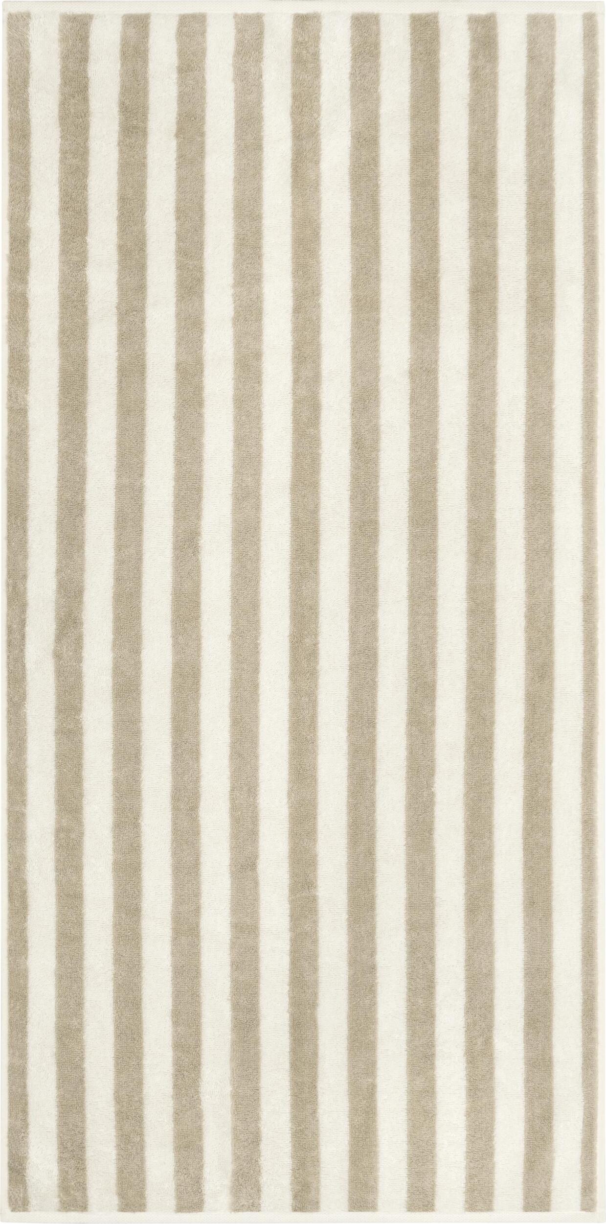Studio Handtuch 70 x 140 cm gestreift hellbeige