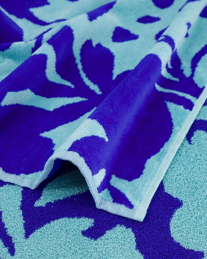 Toalla de playa Tropical, 80 x 180 cm, rosa