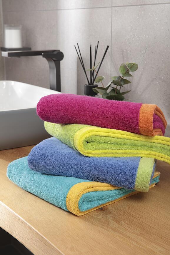 Toalla Lifestyle Splash, 30 x 50 cm, azul y verde