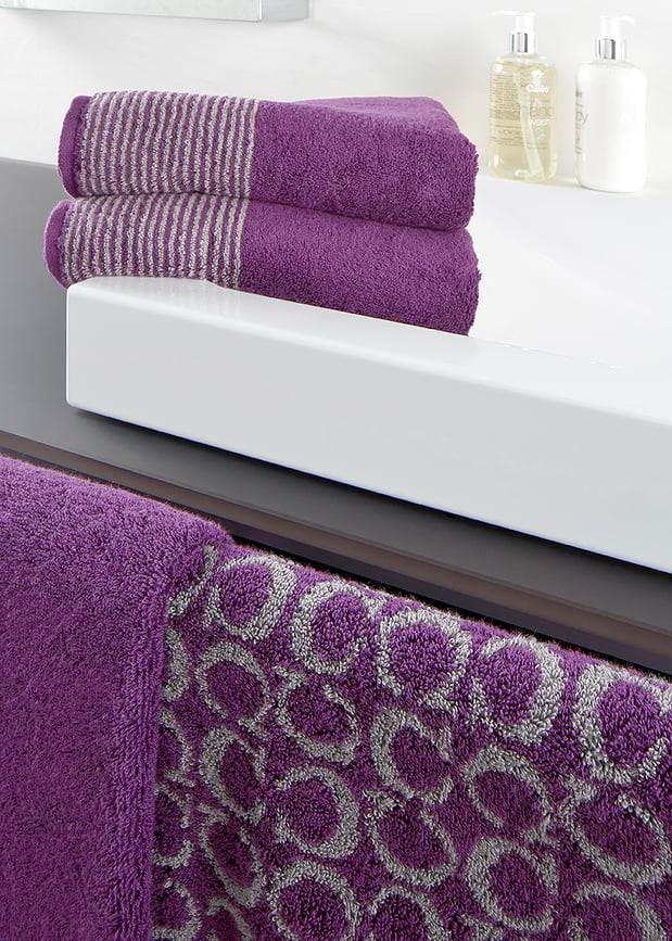 Toalla Two-Tone, 80 x 150 cm, platino