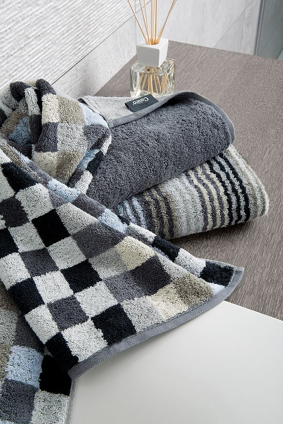 Toalla Unique a rayas, turquesa, 50 x 100 cm