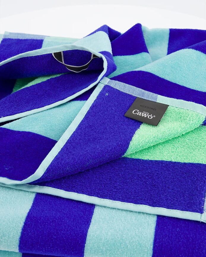 Tropical Πετσέτα Παραλίας ριγέ, 80 x 180 cm, πράσινο-πορτοκαλί