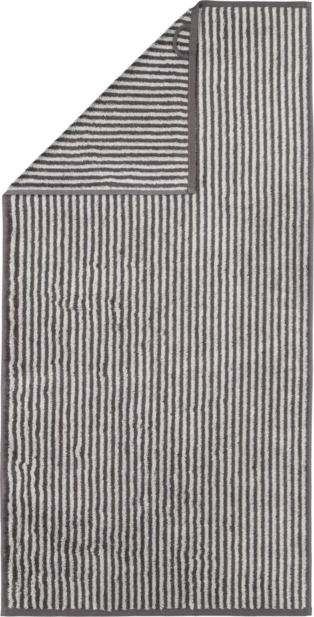 Two-Tone Badetuch gestreift 80 x 150 cm, dunkelgrau