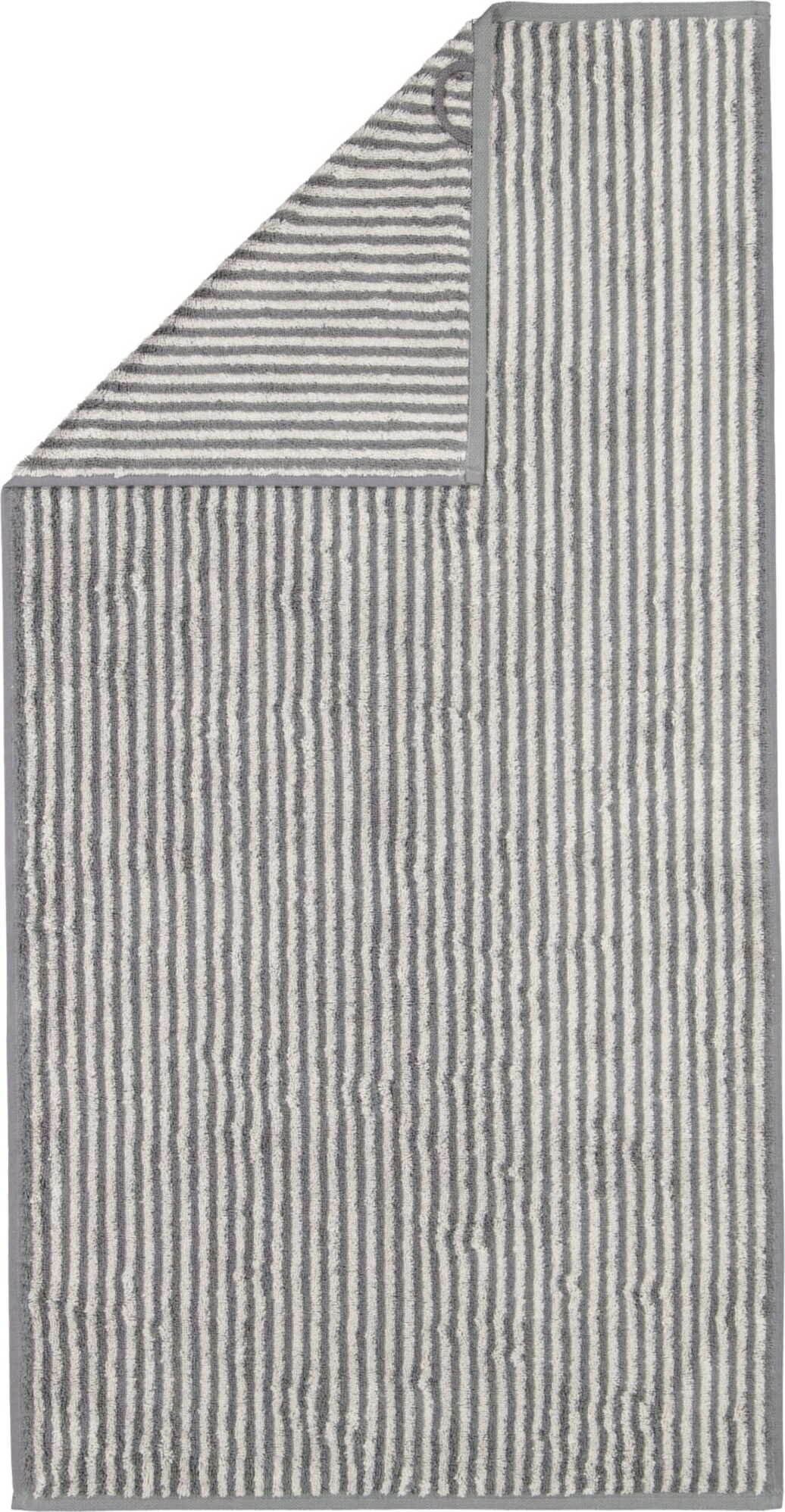 Two-Tone Badetuch gestreift 80 x 150 cm, schiefergrau