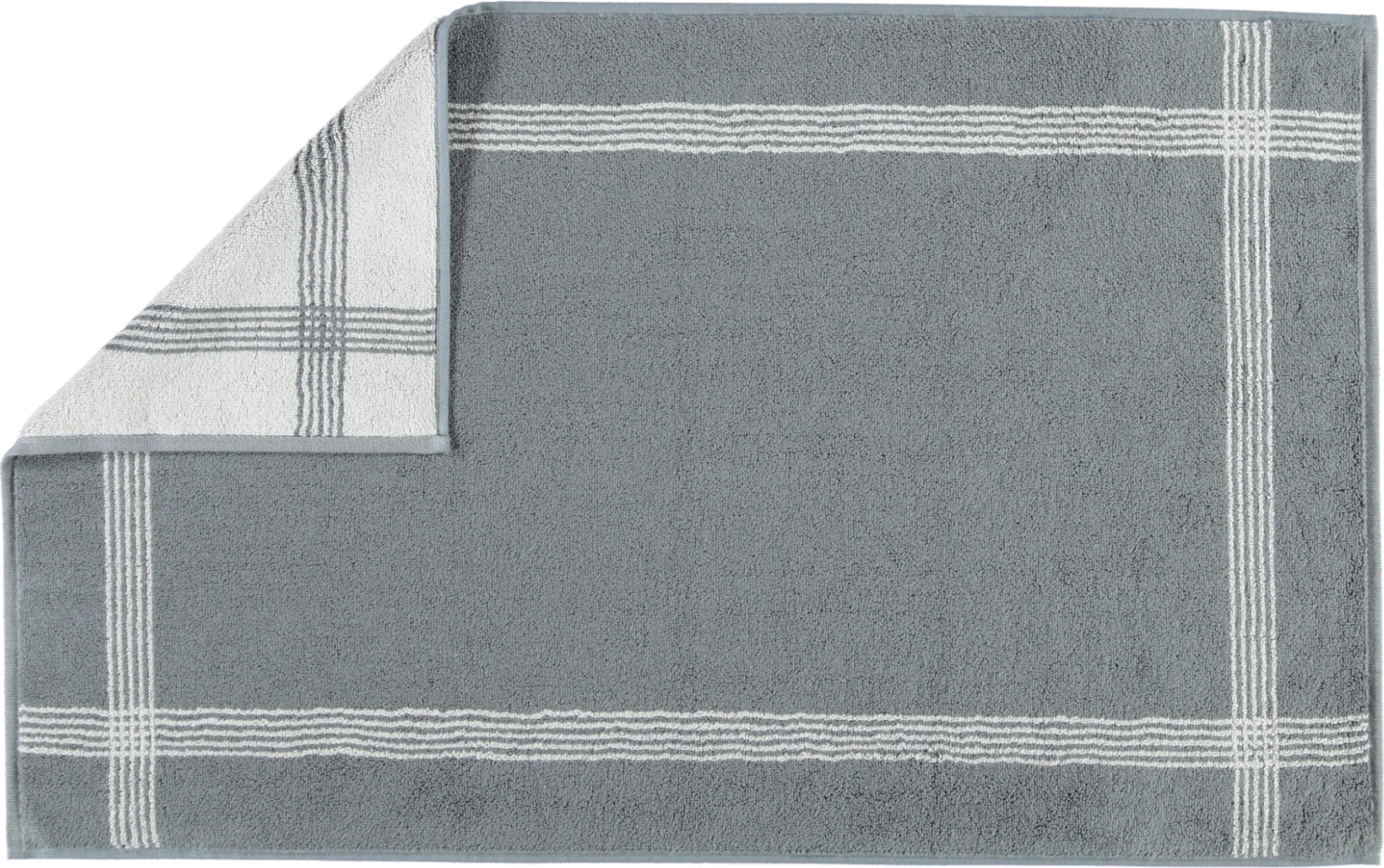 Two-Tone Badezimmer-Teppich 50 x 80 cm grau