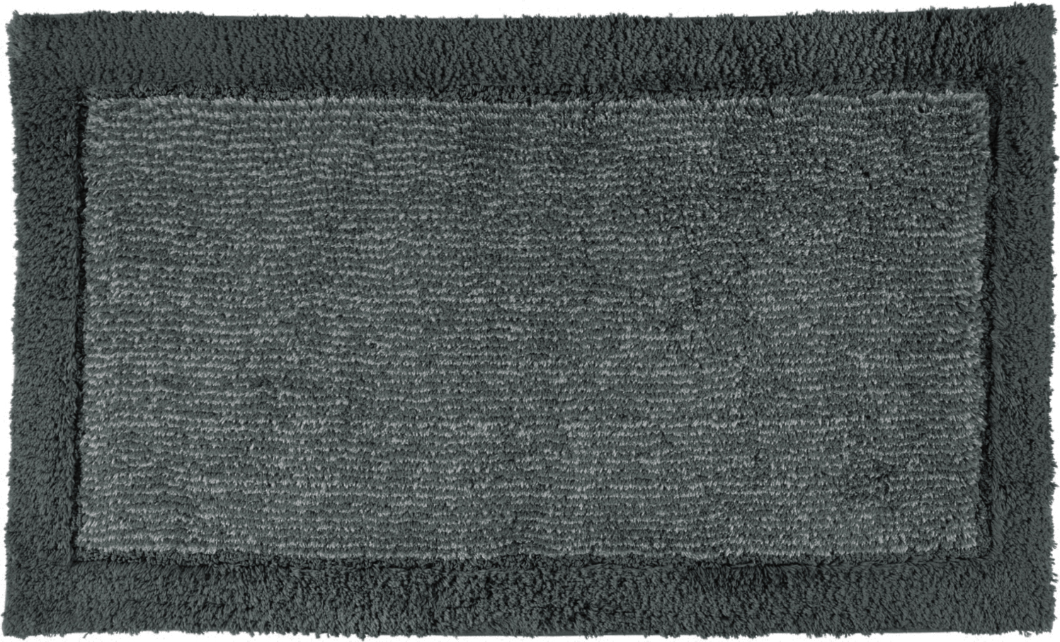 Two-Tone Badezimmer-Teppich 60 x 100 cm dunkelgrau