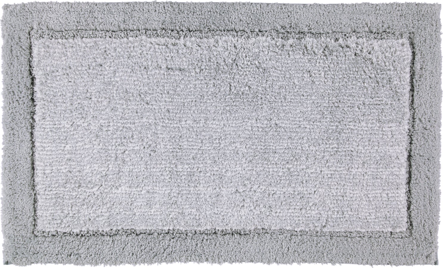 Two-Tone Badezimmer-Teppich 60 x 100 cm platinfarbig