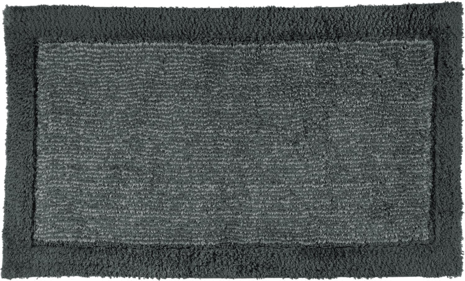 Two-Tone Badezimmer-Teppich 70 x 120 cm dunkelgrau
