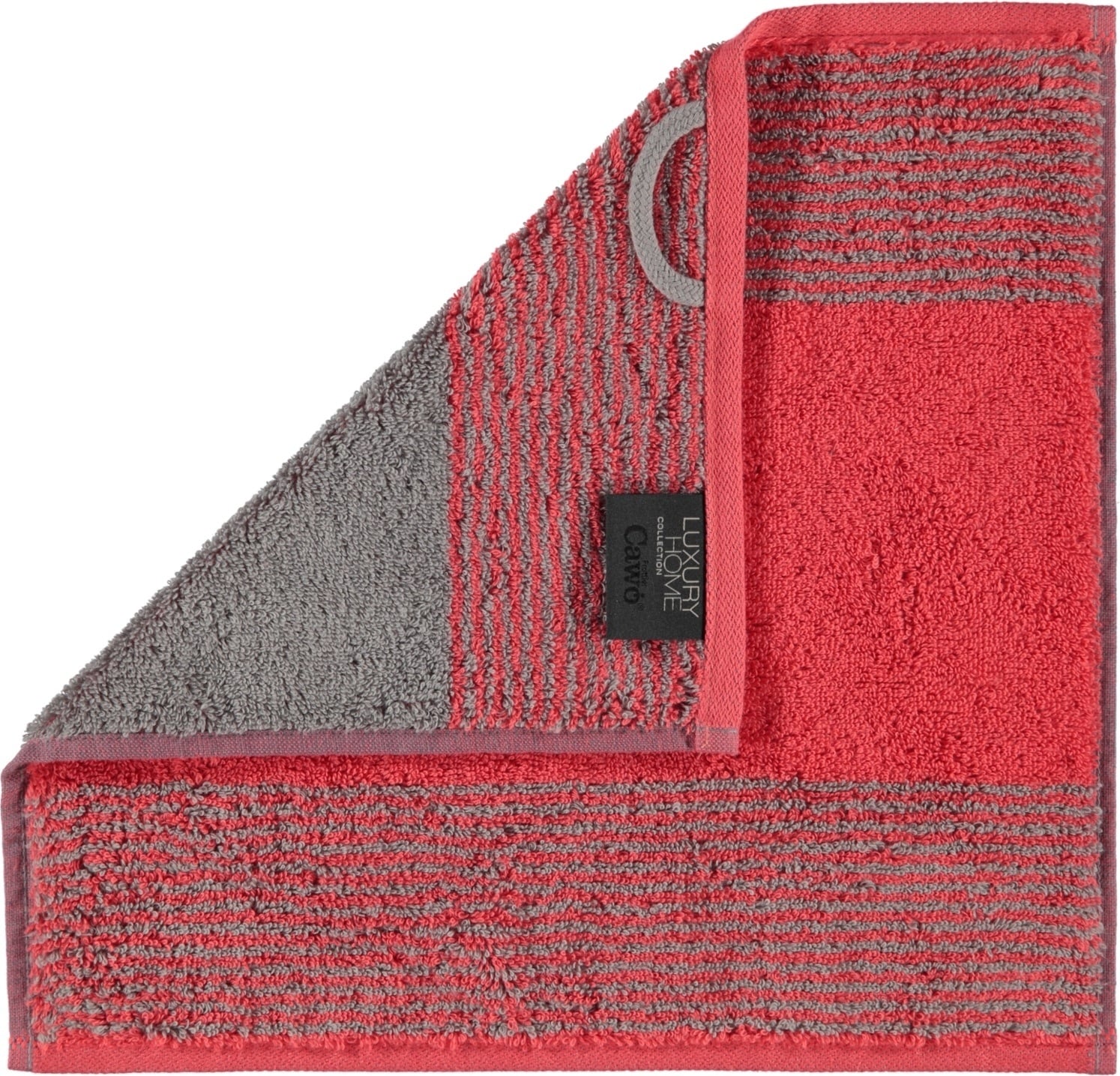 Two-Tone Handtuch 30 x 30 cm korallenrot