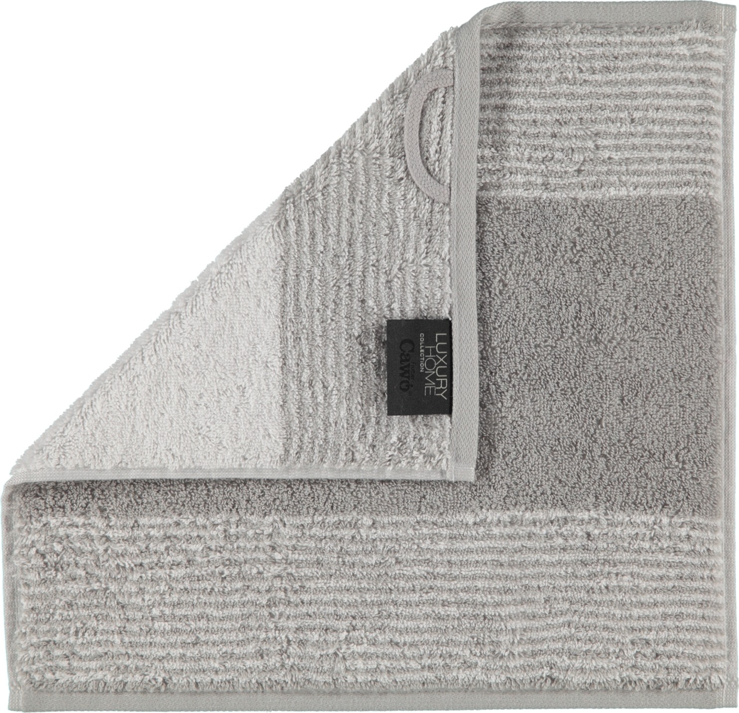 Two-Tone Handtuch 30 x 30 cm platinfarbig