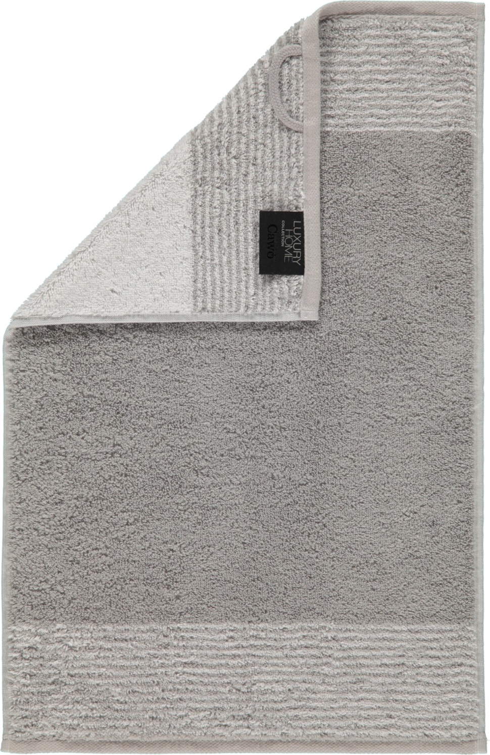 Two-Tone Handtuch 30 x 50 cm platinfarbig