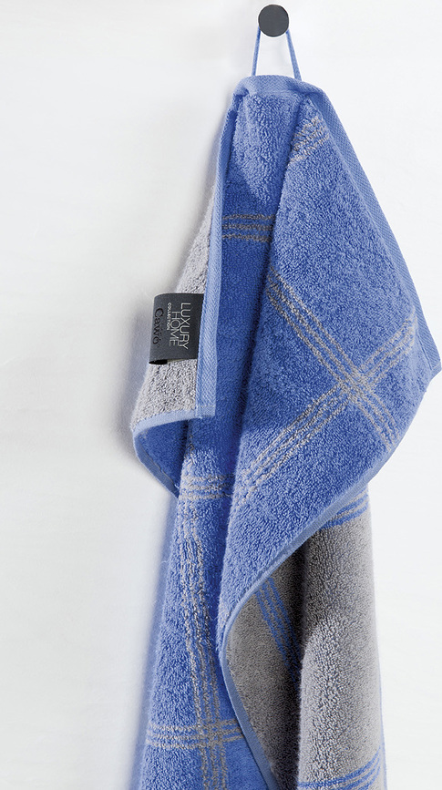 Two-Tone Πετσέτα καρό, 50 x 100 cm, σκούρο γκρι