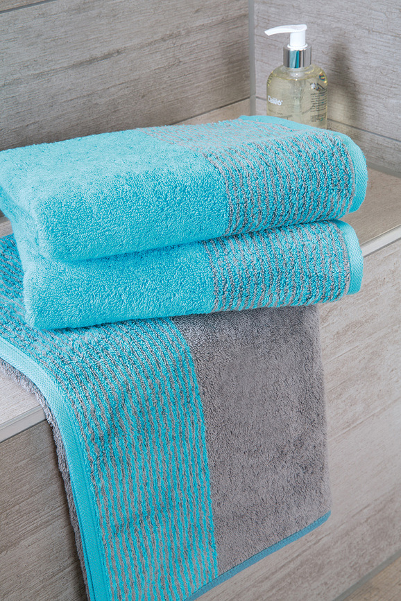 Two-Tone Serviette 50 x 100 cm, gris foncé