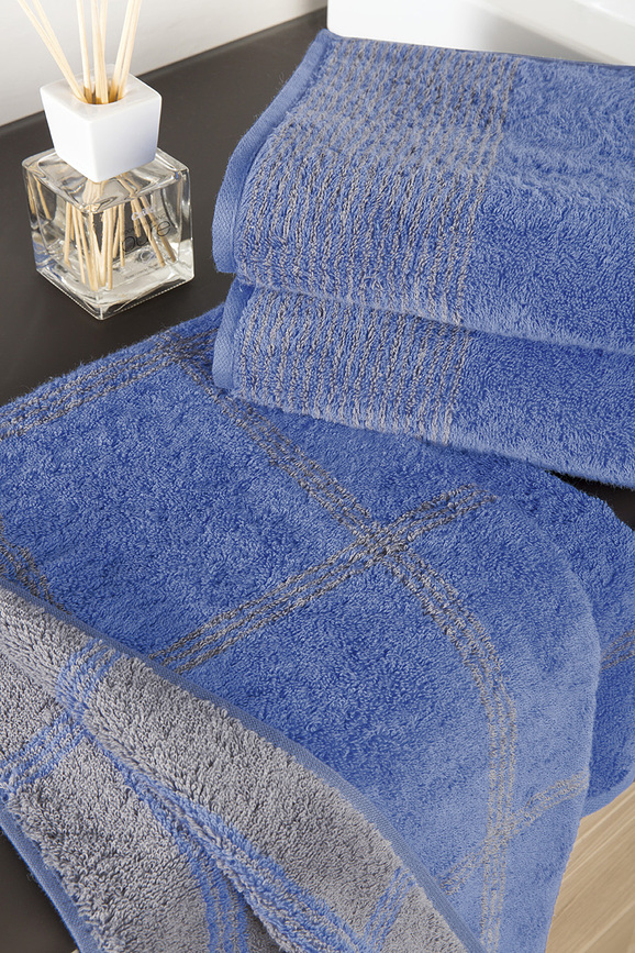 Two-Tone Serviette 50 x 100 cm, gris foncé