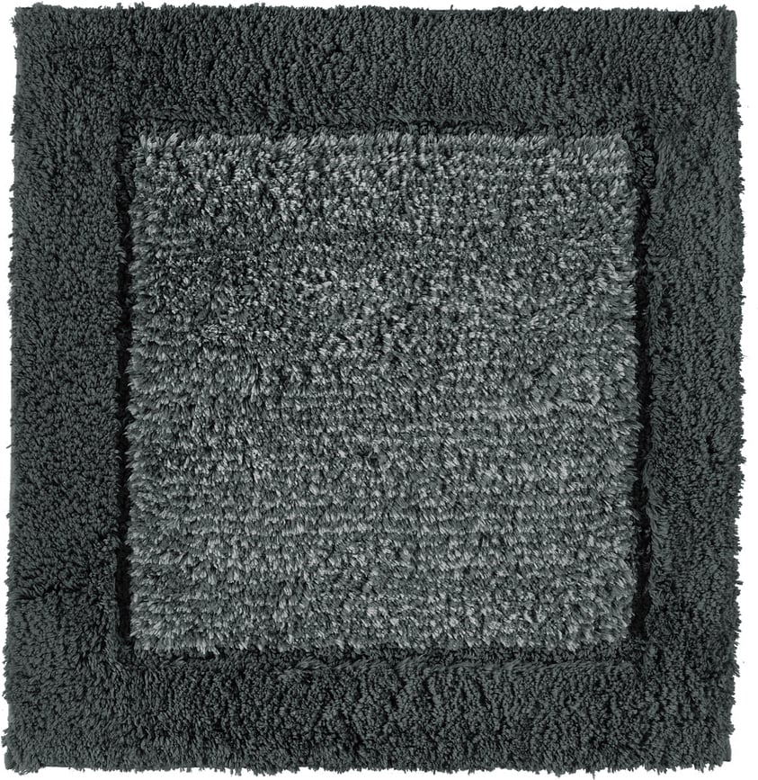 Two-Tone Tapis de Bain, 60 x 60 cm, gris foncé