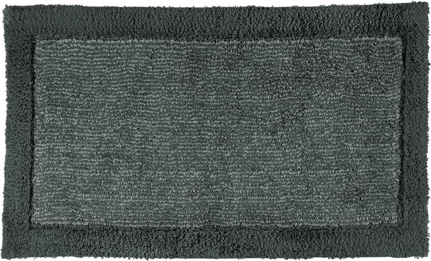 Two-Tone Tapis de Bain, 70 x 120 cm, gris foncé