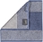Two-Tone Towel 30 x 30 cm dark blue