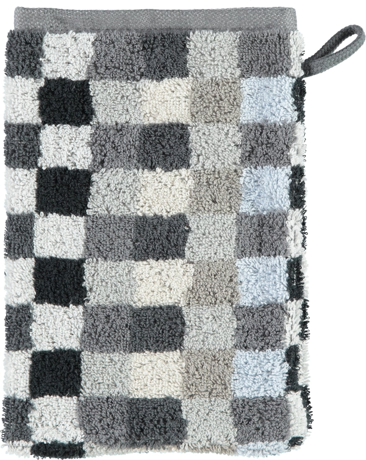 Unique Badehandschuh 16 x 22 cm Schachbrett anthrazitfarbig
