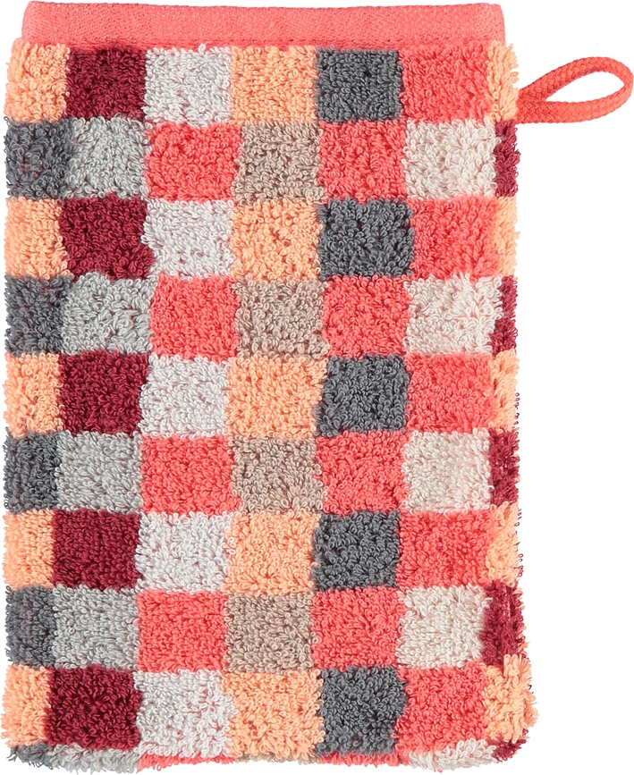 Unique Gant de Toilette, 16 x 22 cm, motif échiquier