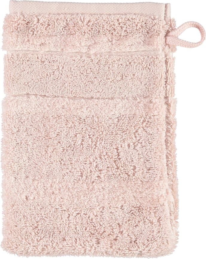 Washandje Noblesse II glad 16 x 22 cm poederroze