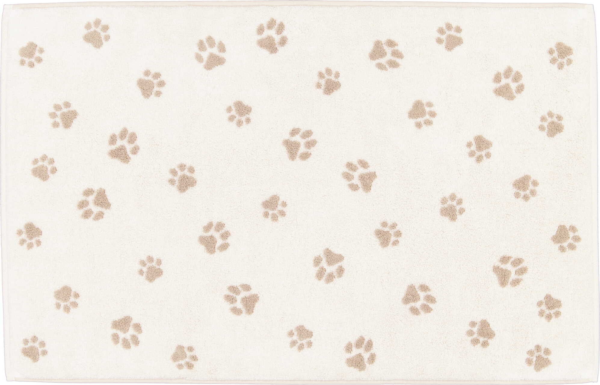 WE LOVE DOGS Paws Badematte 50 x 80 cm, natur-beige