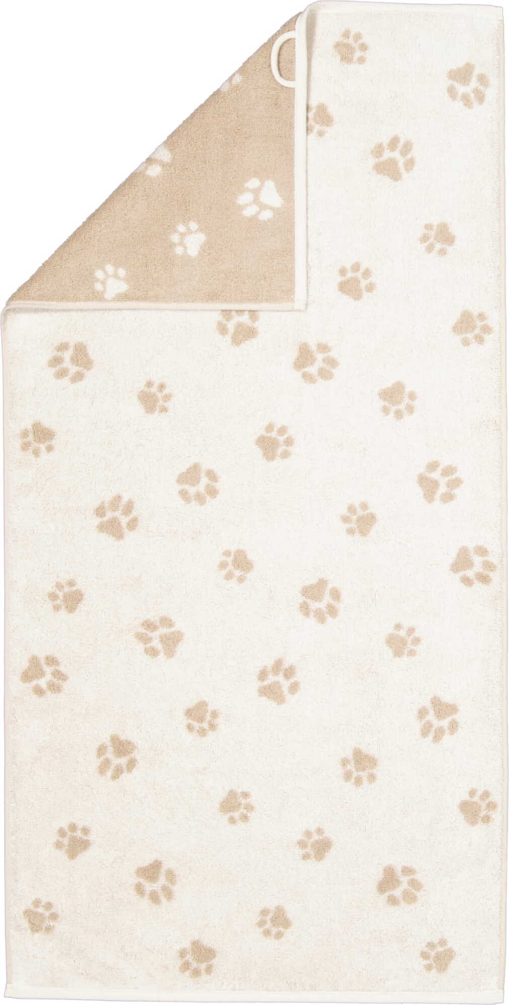 WE LOVE DOGS Paws Handtuch 50 x 100 cm, natur-beige