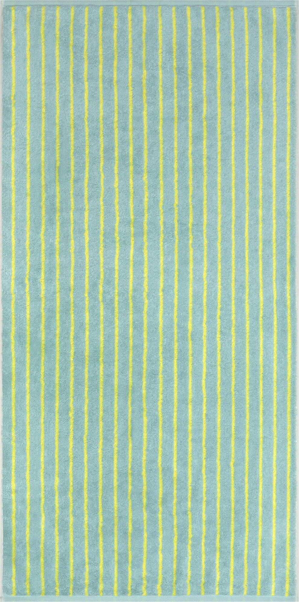 Weekend Handtuch 50 x 100 cm, gestreift, grün-zitronengelb