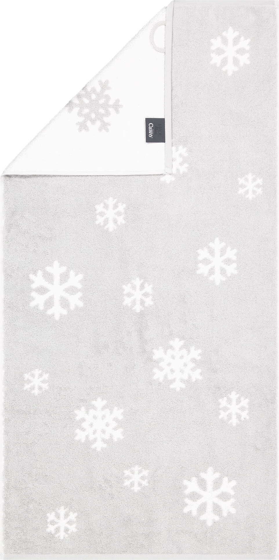 Winter Schneekristalle Gästehandtuch 30 x 50 cm, platin-weiß