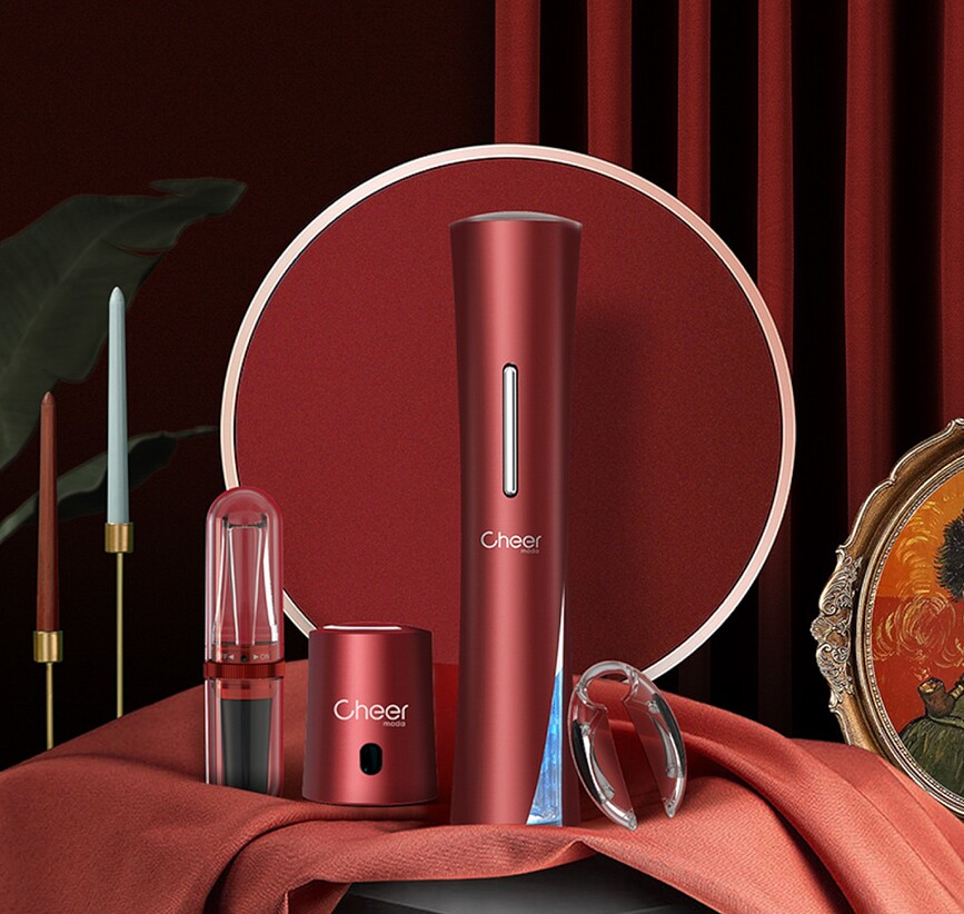 Skyline Set za vino crveni Set od 4 dijela