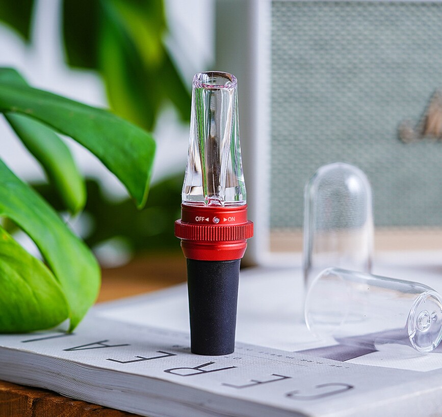 Submarine Verseur à Vin avec aérateur, rouge