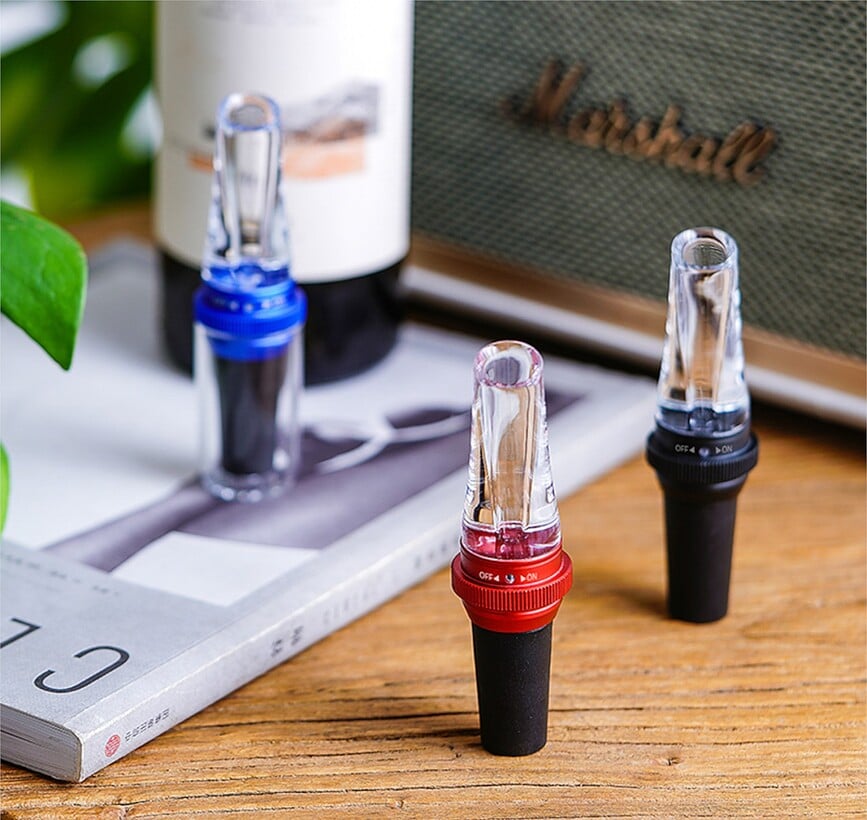 Submarine Verseur à Vin avec aérateur, rouge