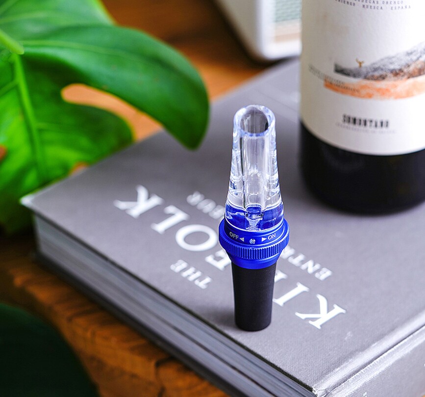 Vertedor de Vino con aireador Submarine, rojo