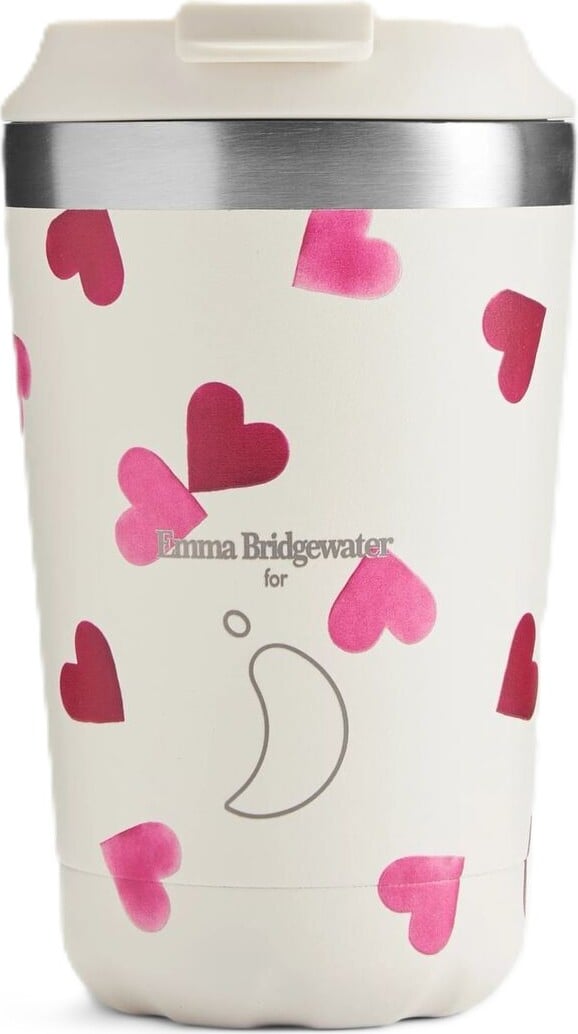 Emma Bridgewater Thermobecher für Kaffee 340 ml, mit Herzmuster