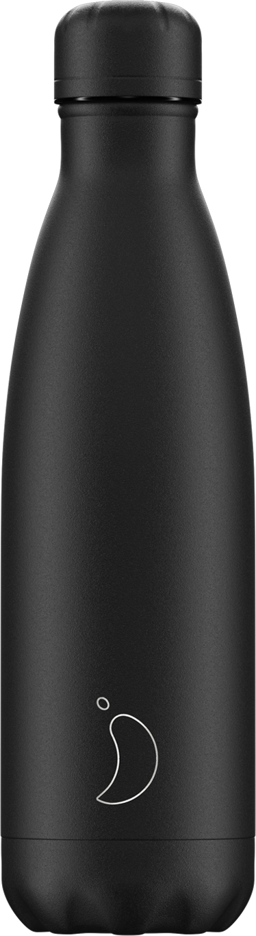 Monochrome Thermoflasche 500 ml, schwarz