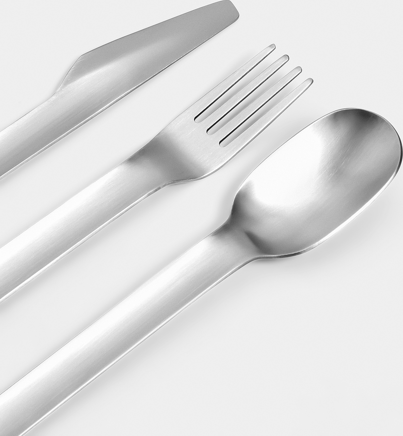 Set de Cubiertos Chilly's Bottles, reutilizables con pajita y limpiador, en estuche azul, 6 piezas