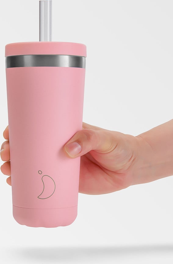 Vaso Termico con pajita Original, 500 ml, rosa pastel